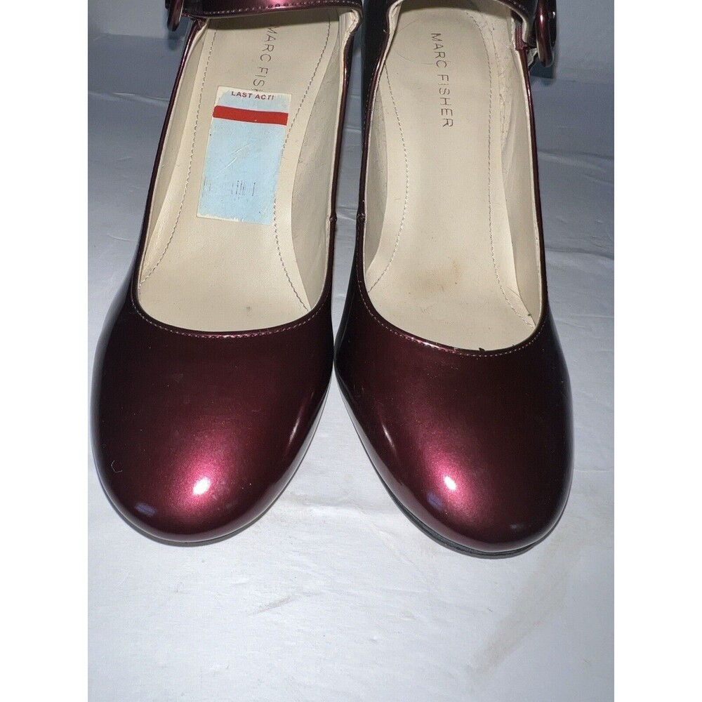 Marc Fisher Shoes Womens 8.5 Shaylie mary jane Pumps Heels Patent Leather granny - Picture 13 of 15